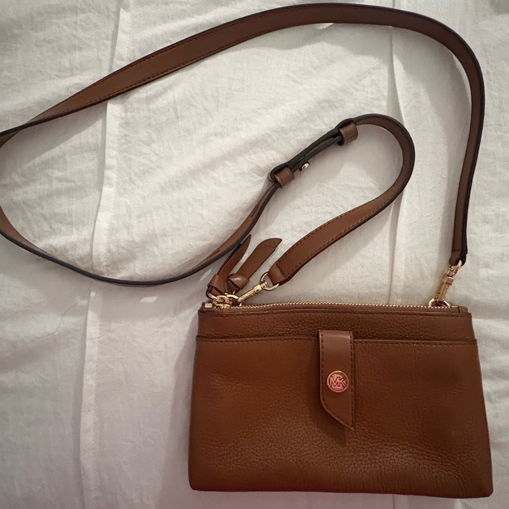 Michael Kors Brown Leather Crossbody Bag